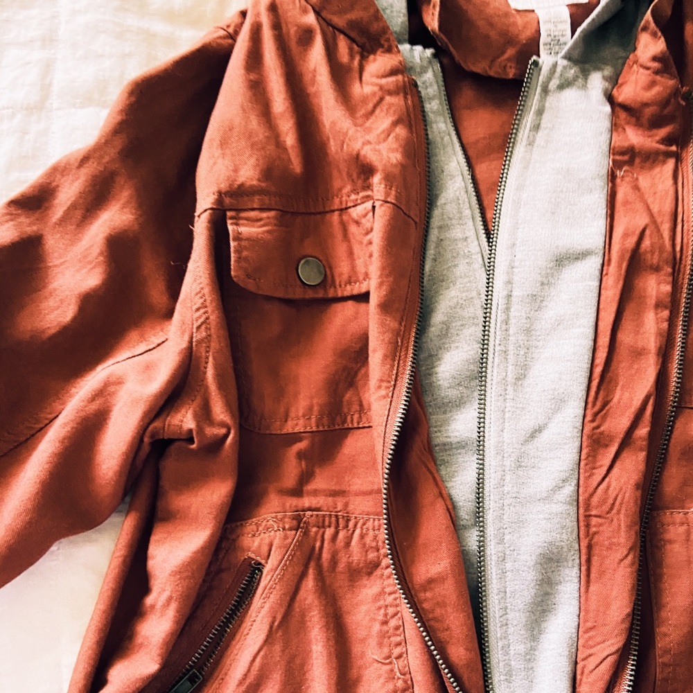 Full Tilt layered sweatshirt jacket